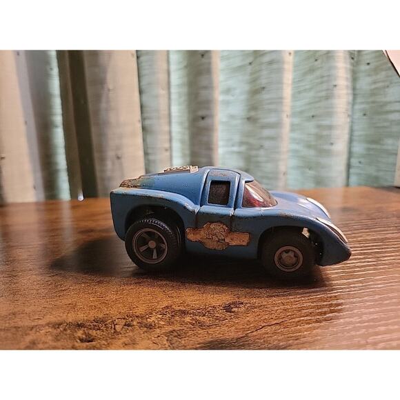 Vintage Tonka Friction Coyote Ferrari Blue Pressed Steel Car #6 - Japan Porsche - Picture 3 of 9